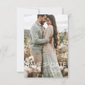 Faire-part de mariage photo moderne (Devant)