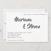 Faire-part de mariage photo moderne (Devant)