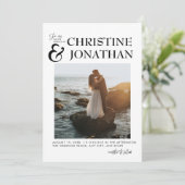 Faire-part de mariage photo moderne (Debout devant)