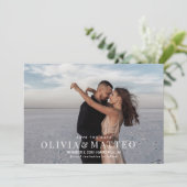 Faire-part de mariage photo moderne (Debout devant)