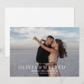 Faire-part de mariage photo moderne (Devant / Derrière)