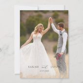 Faire-part de mariage photo moderne (Dos)