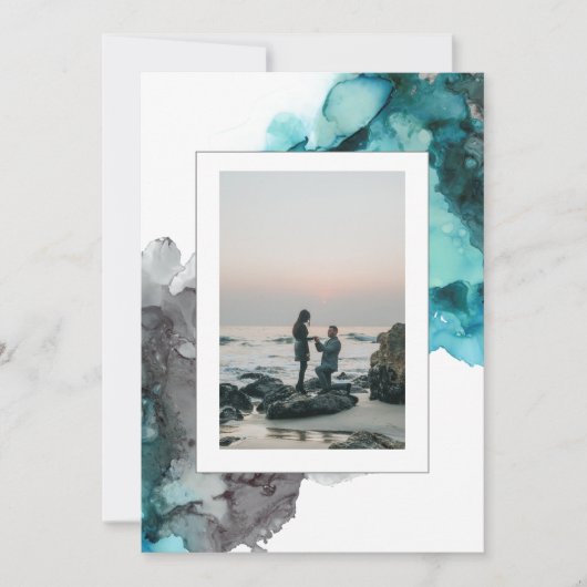 Faire-part de mariage photo moderne Abstrait (Devant)