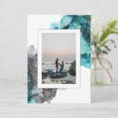 Faire-part de mariage photo moderne Abstrait (Debout devant)