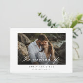 Faire-part de mariage Photo Moderne Avec Code Qr (Debout devant)