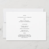 Faire-part de mariage photo moderne blanc et noir (Dos)