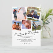 Faire-part de mariage photo moderne élégant Couple (Debout devant)