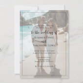 Faire-part de mariage photo moderne élégante typog (Devant)