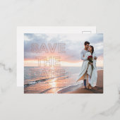 Faire-Part de Mariage Photo Moderne Épargnez la Da (Recto/Verso)