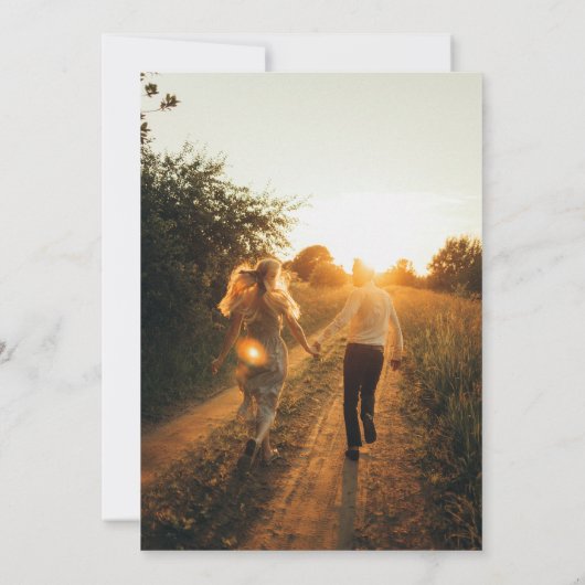 Faire-part de mariage photo moderne informel Arc (Dos)