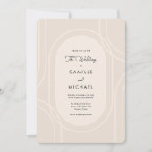 Faire-part de mariage photo moderne minimaliste (Devant)