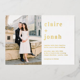 Faire-part de mariage photo moderne Nuptial Real F