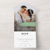 Faire-part de mariage photo moderne personnalisé a (À l'intérieur)