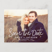 Faire-part de mariage photo moderne simple écrit à (Devant)