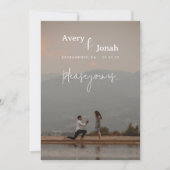 Faire-part de mariage photo moderne simple et élég (Devant)