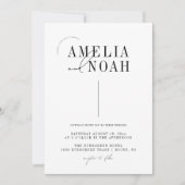 Faire-part de mariage photo moderne simple et élég (Devant)