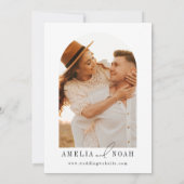 Faire-part de mariage photo moderne simple et élég (Dos)