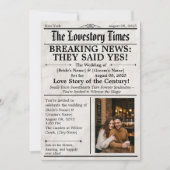 Faire-part de mariage photo moderne - Style journa (Devant)