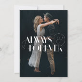 Faire-part de mariage photo moderne, toujours et j (Devant)