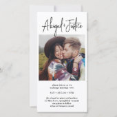 Faire-part de mariage photo moderne tout-en-un QR (Devant)