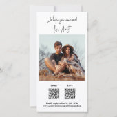 Faire-part de mariage photo moderne tout-en-un QR (Dos)
