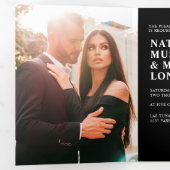 Faire-part de mariage photo moderne triple (Intérieur en premier)