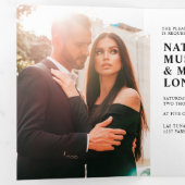 Faire-part de mariage photo moderne triple (Intérieur en premier)