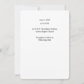 Faire-part de mariage photo monogramme (Dos)