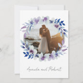 Faire-part de mariage photo Monogramme Calligraphi (Dos)