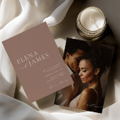 Faire-part de mariage photo Neutral Mocha moderne