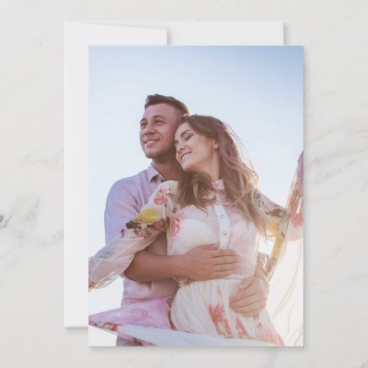 Faire-part de mariage photo noir blanc (Dos)