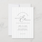 Faire-part de mariage photo noir et blanc intempor (Devant)