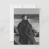 Faire-part de mariage photo noir et blanc intempor (Dos)