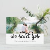 Faire-part de mariage photo Nous avons dit oui (Debout devant)