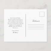 Faire-Part de Mariage Photo Nous N'avons Pas Pu At (Dos)