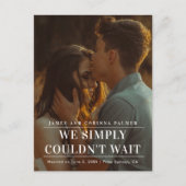 Faire-Part de Mariage Photo Nous N'avons Pas Pu At (Devant)