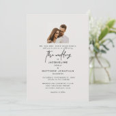 Faire-part de mariage photo nuptiale moderne (Debout devant)