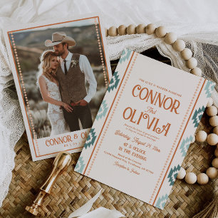Faire-part de mariage photo occidental moderne