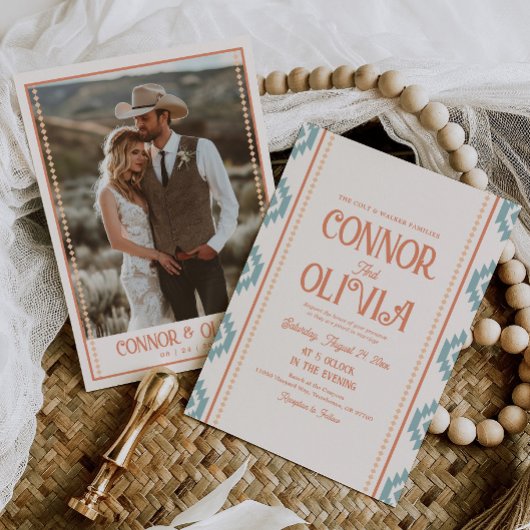 Faire-part de mariage photo occidental moderne