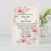 Faire-part de mariage photo orchidée enchantée (Debout devant)