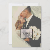 Faire-part de mariage photo personnalisé rustique (Dos)