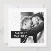 Faire-part de mariage photo personnalisée Art mode (Devant)