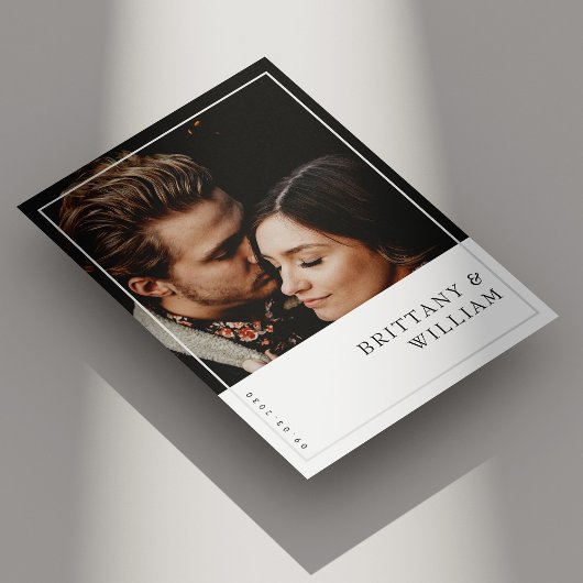 Faire-part de mariage photo personnalisée minimali