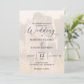 Faire-part de mariage photo personnalisée minimali (Debout devant)