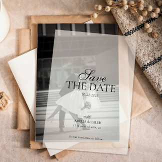 Faire-part de mariage photo personnalisée moderne