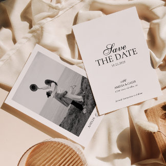 Faire-part de mariage photo personnalisée moderne