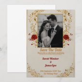 Faire-part de mariage photo personnelle (Devant / Derrière)