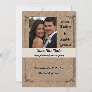 Faire-part de mariage photo personnelle