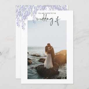 Faire-part de mariage photo Purple Wisteria