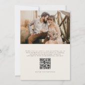 Faire-part de mariage photo QR Code Citron aquarel (Dos)